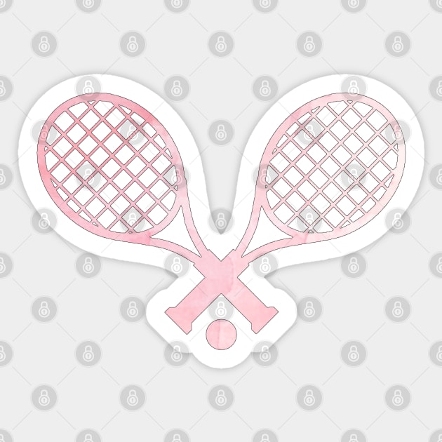 Tennis Racket Pink Sticker by hcohen2000